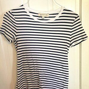 Cotton Jones New York t-shirt with black and white stripes, size S